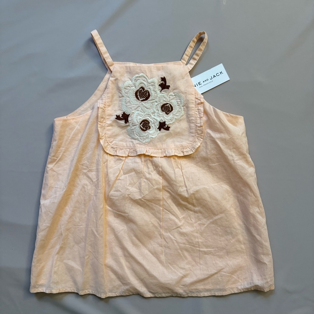 NWT Janie and Jack Embroidered Floral Tank Top size 8